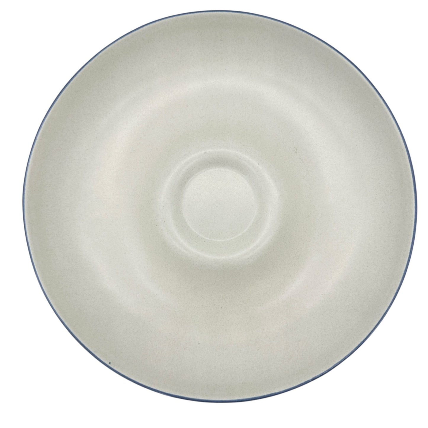 Chip N Dip Platter 11 Inch White With Blue Trim Pottery Dip Bowl Not Included