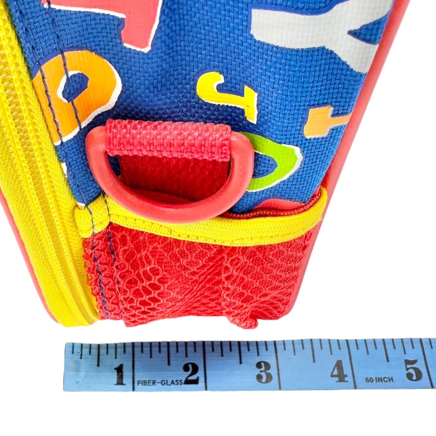 Sesame Street Elmo Insulated Lunch Box Red Blue Canvas 9.5x8x3 Alphabet Print