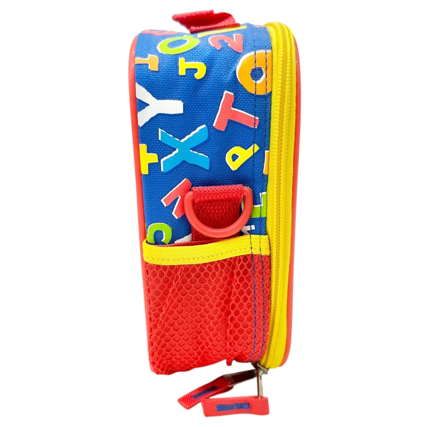 Sesame Street Elmo Insulated Lunch Box Red Blue Canvas 9.5x8x3 Alphabet Print