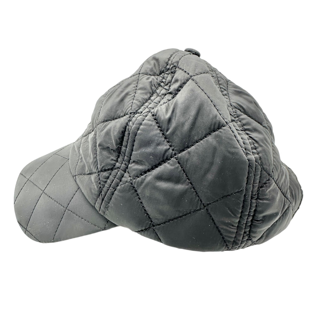 Quilted Nylon Adjustable Cap Soft Polyester Lining One Size Hook & Loop Closure