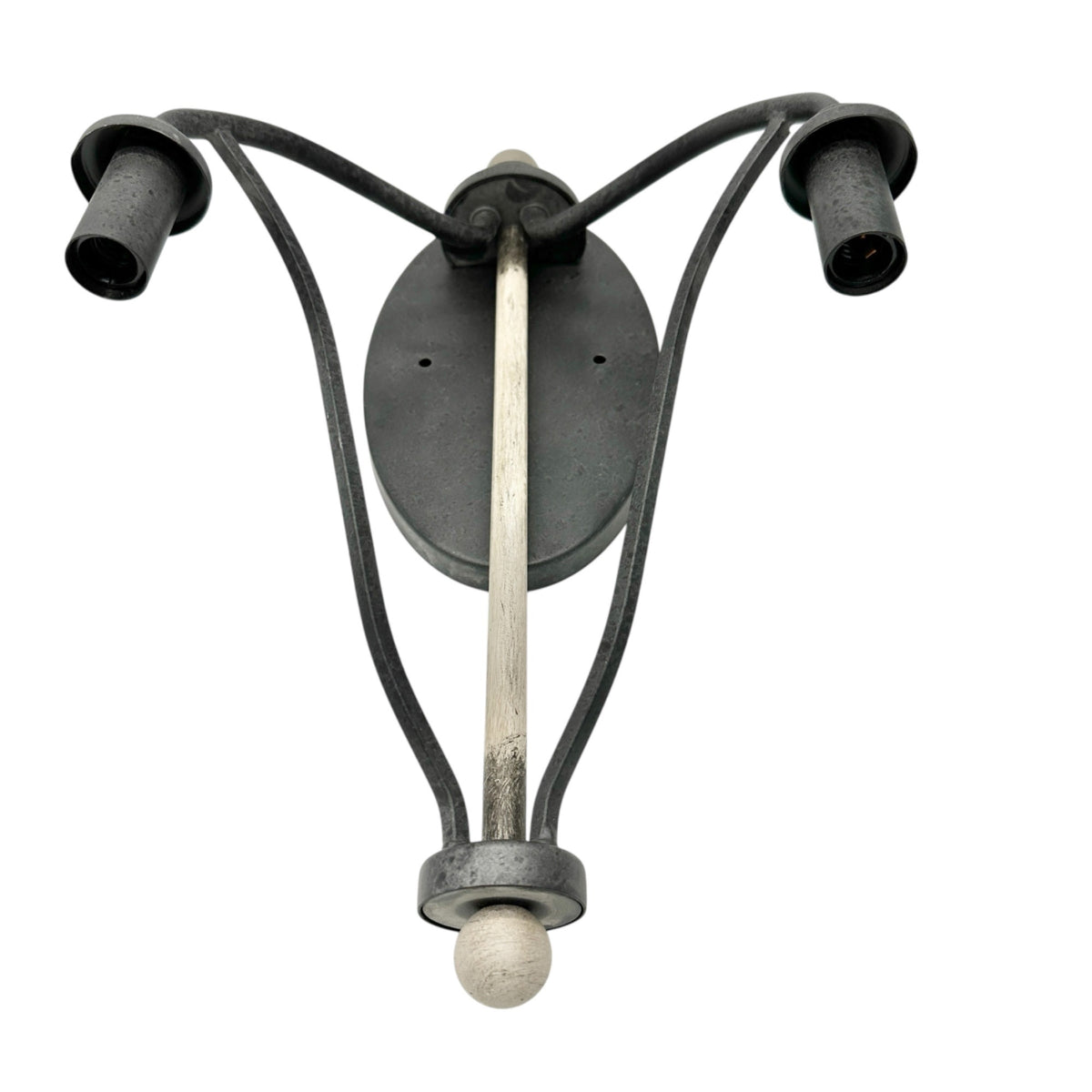 Kichler Wall Sconce Light Fixture 120V Black Beige Metal Finish Dual Bulb Holder
