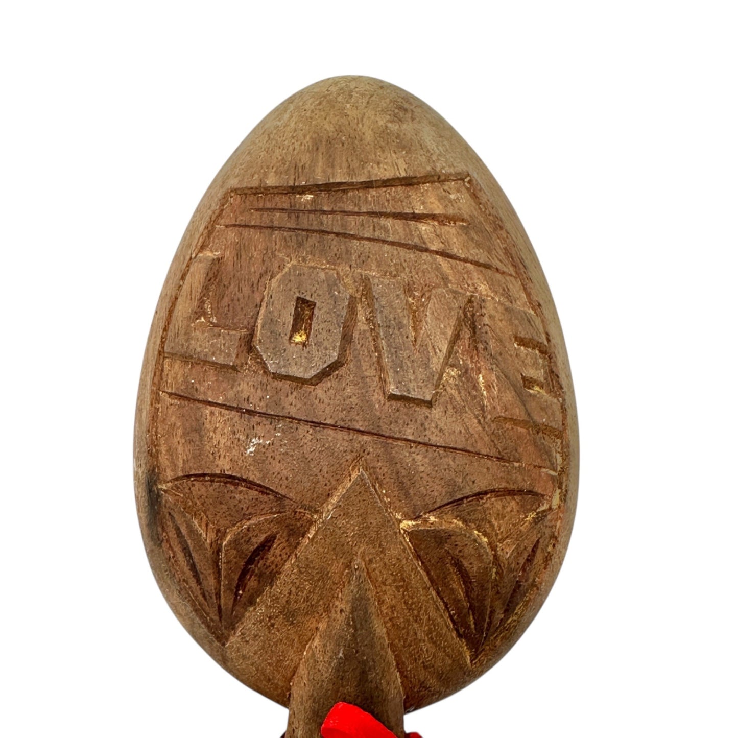 Frank Feathers Hand Carved Wooden Spoon 1934 Provenance Card Washington Cnty MD