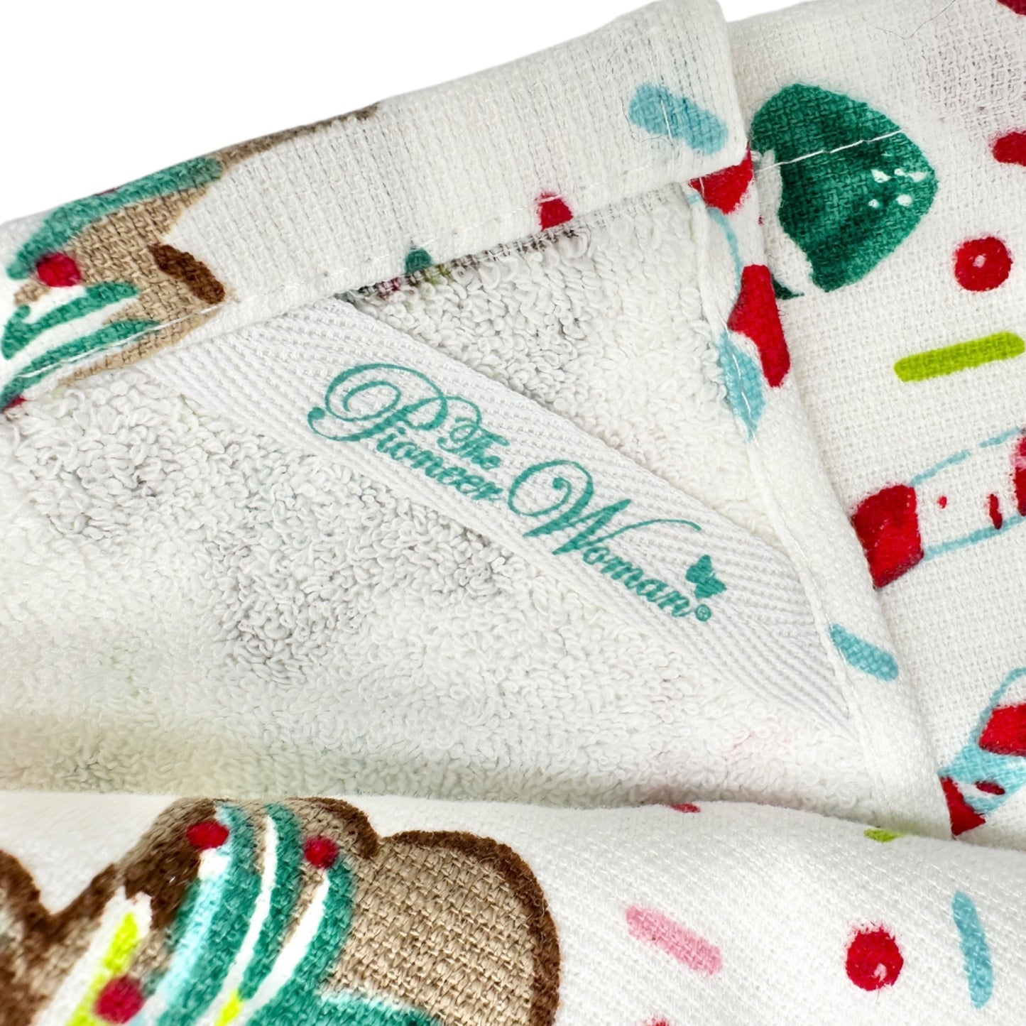 The Pioneer Woman Gingerbread Cookie Recipe Kitchen Towel Set plus Cookie Stamps
