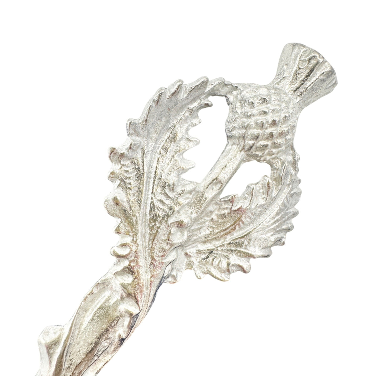 Art Pewter Thistle Kilt Pin Brooch 4 inch long Silver Finish Made In Scotland