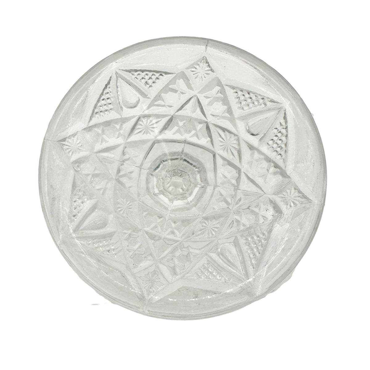 Euclid Rexford Etched Clear EAPG Glass Fruit Stand Childrens Tableware 6.5" Wide