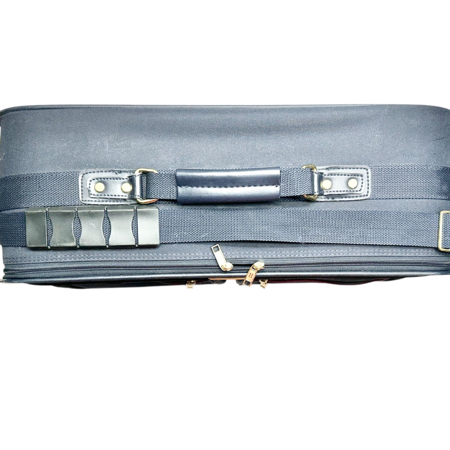 American Tourister Dark Blue Rolling Suitcase With Padlock & Key Vintage Luggage