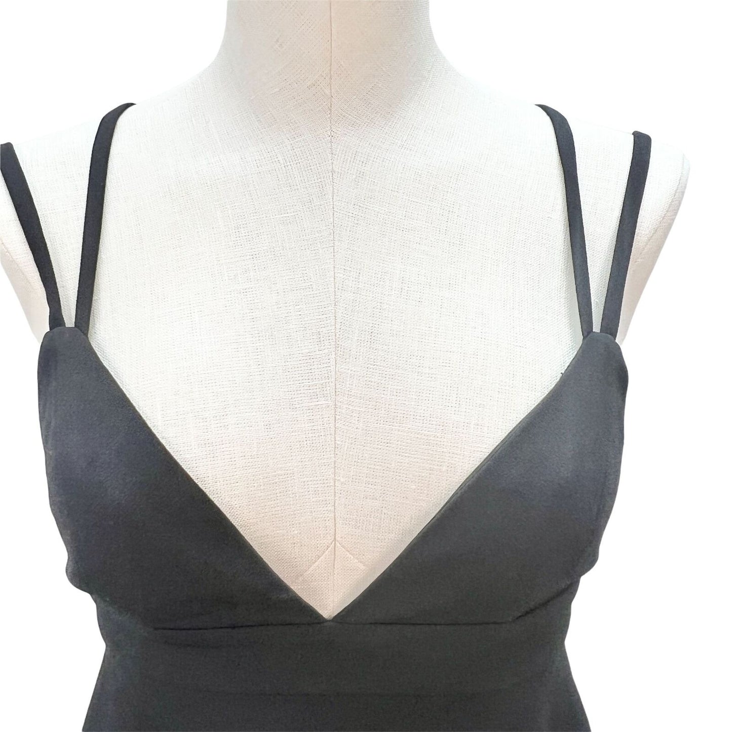 NBD The XNaven Twins Small Black Mini Dress Spaghetti Straps Cross Back