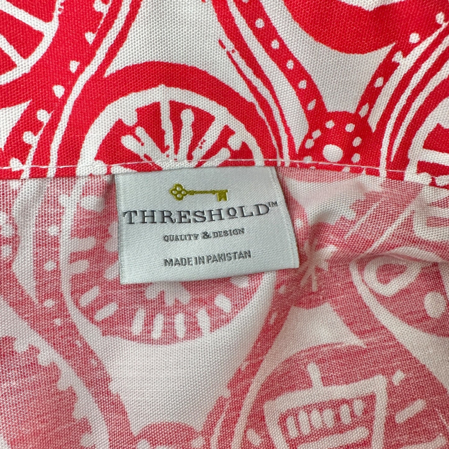 Threshold Shower Curtain Holiday Red White Graphic Standard Size 72x72 Christmas