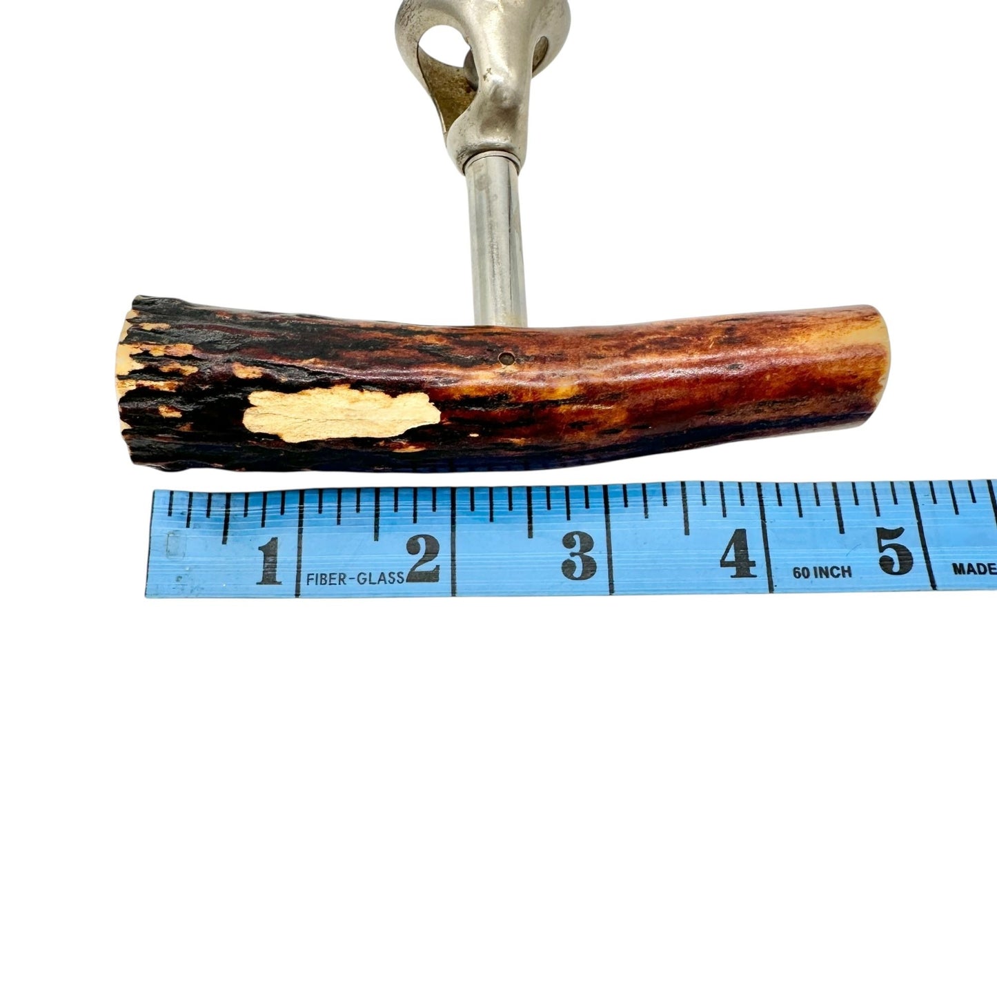 Antique Victorian Antler Handled Traditional Corkscrew Wine Bottle Opener
