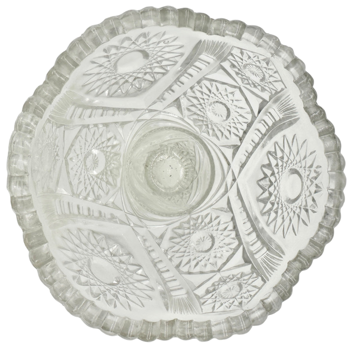 Oval Star Crystal No 300 Punch Bowl and 6 Cups Vintage Childrens Tableware Set