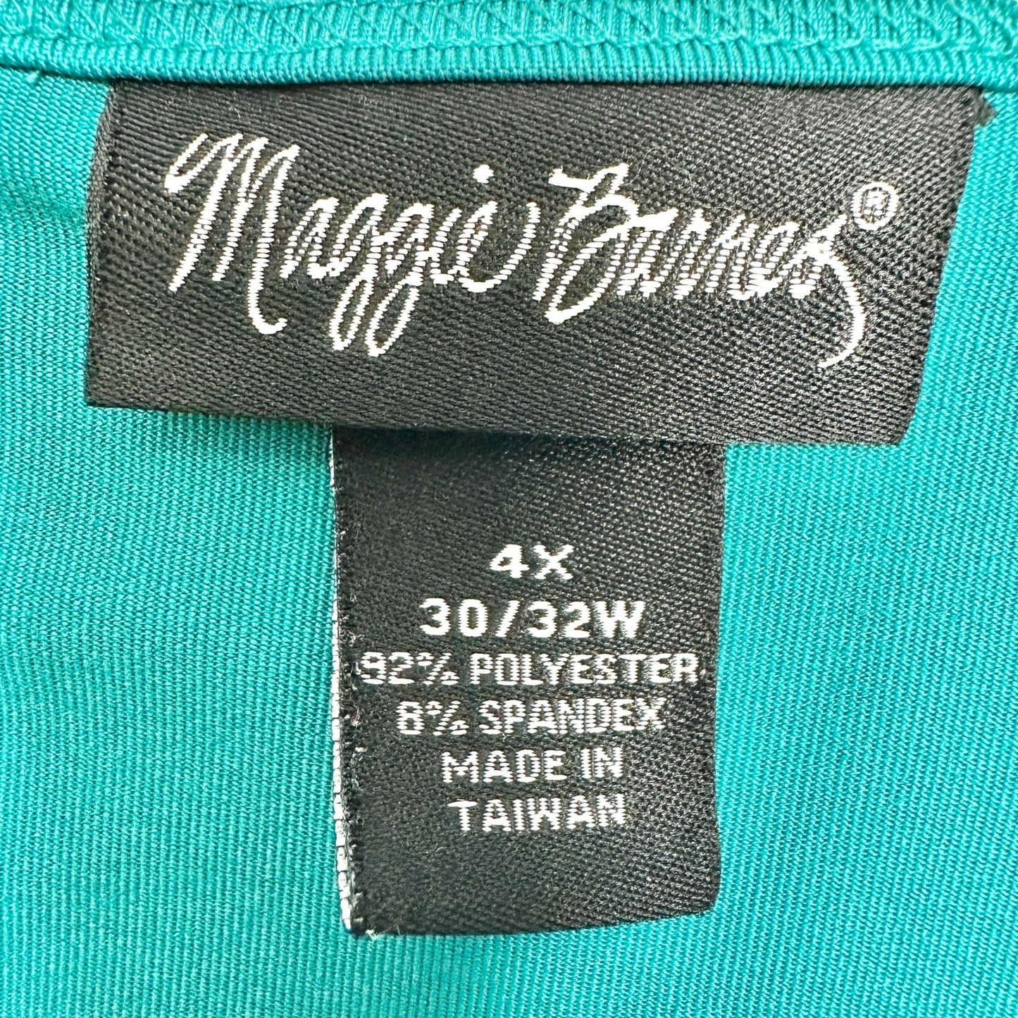 Maggie Barnes Tank Top Womens 4X 30/32W Teal Green Sleeveless Scoop Neck