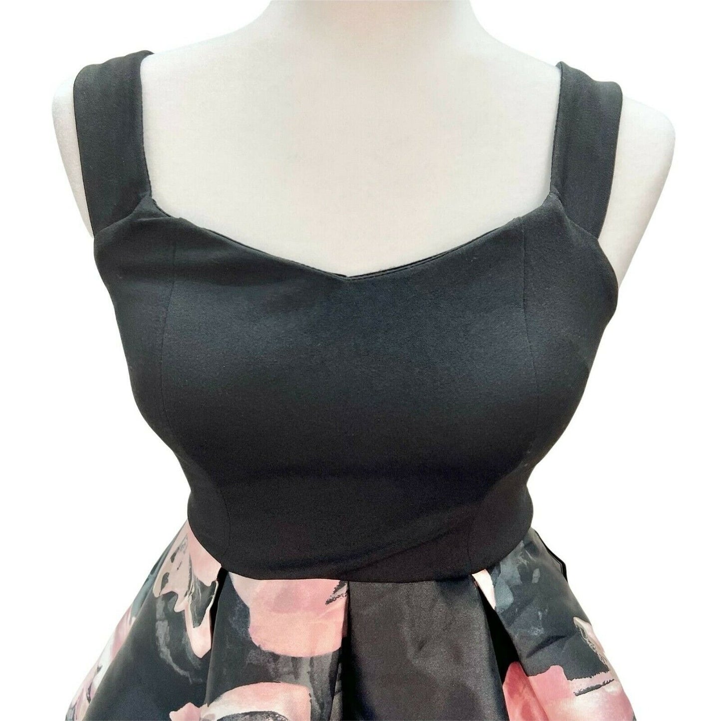 Speechless Macy's Size 3 Junior Black & Blush Short Evening Party Dress NWT