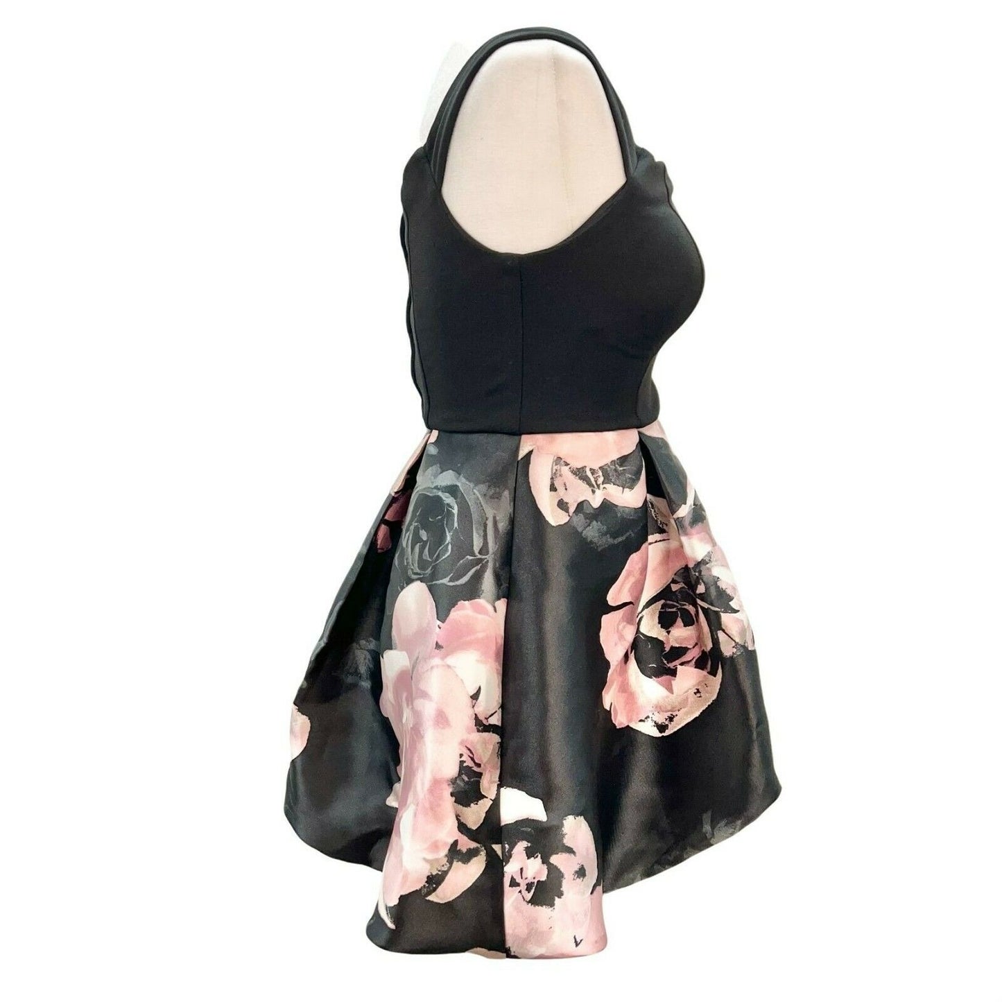 Speechless Macy's Size 3 Junior Black & Blush Short Evening Party Dress NWT