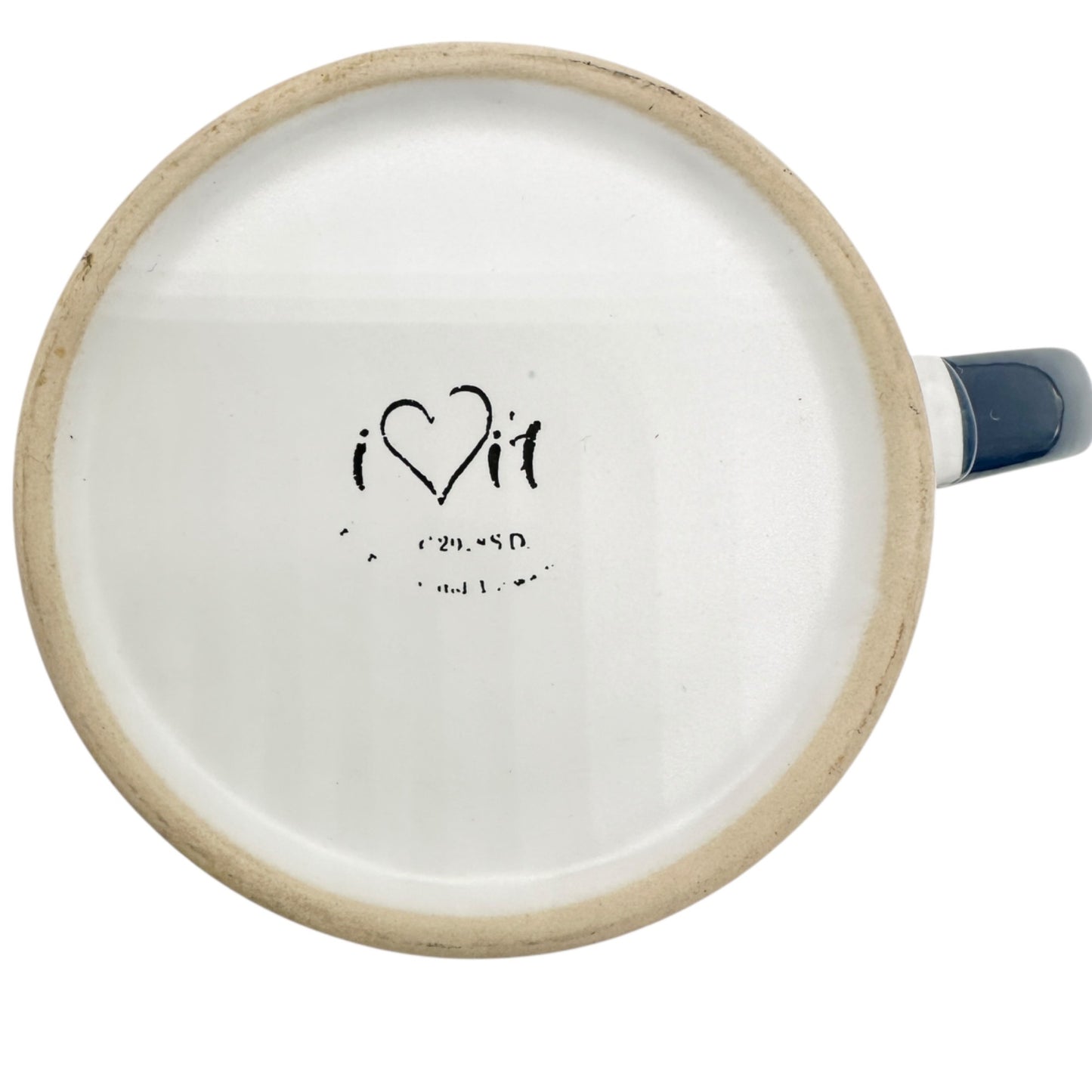 Nautical Themed Ceramic Mug With "Nauti Girl" Anchor Design 16 Oz Red Interior