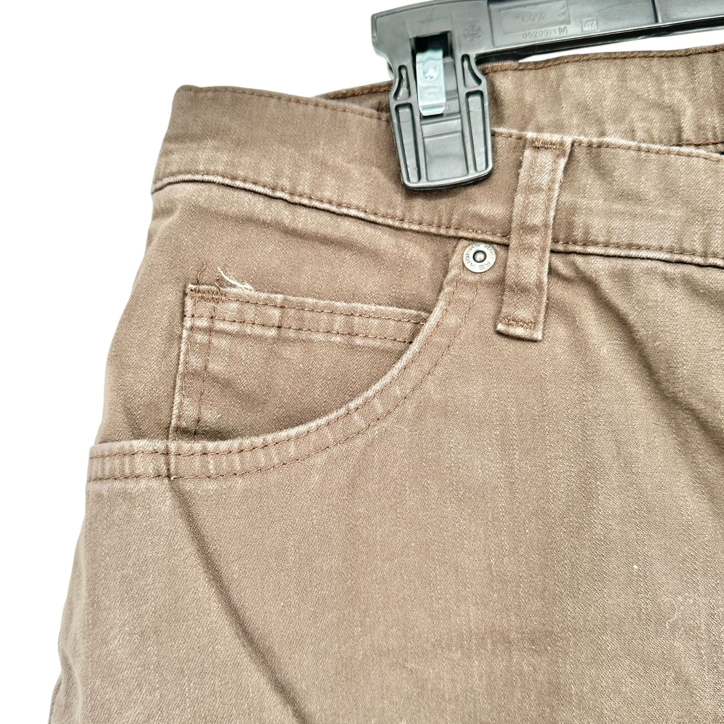 Riders By Lee Pants Womens 16P Brown Straight Leg Mid-Rise Cotton Blend