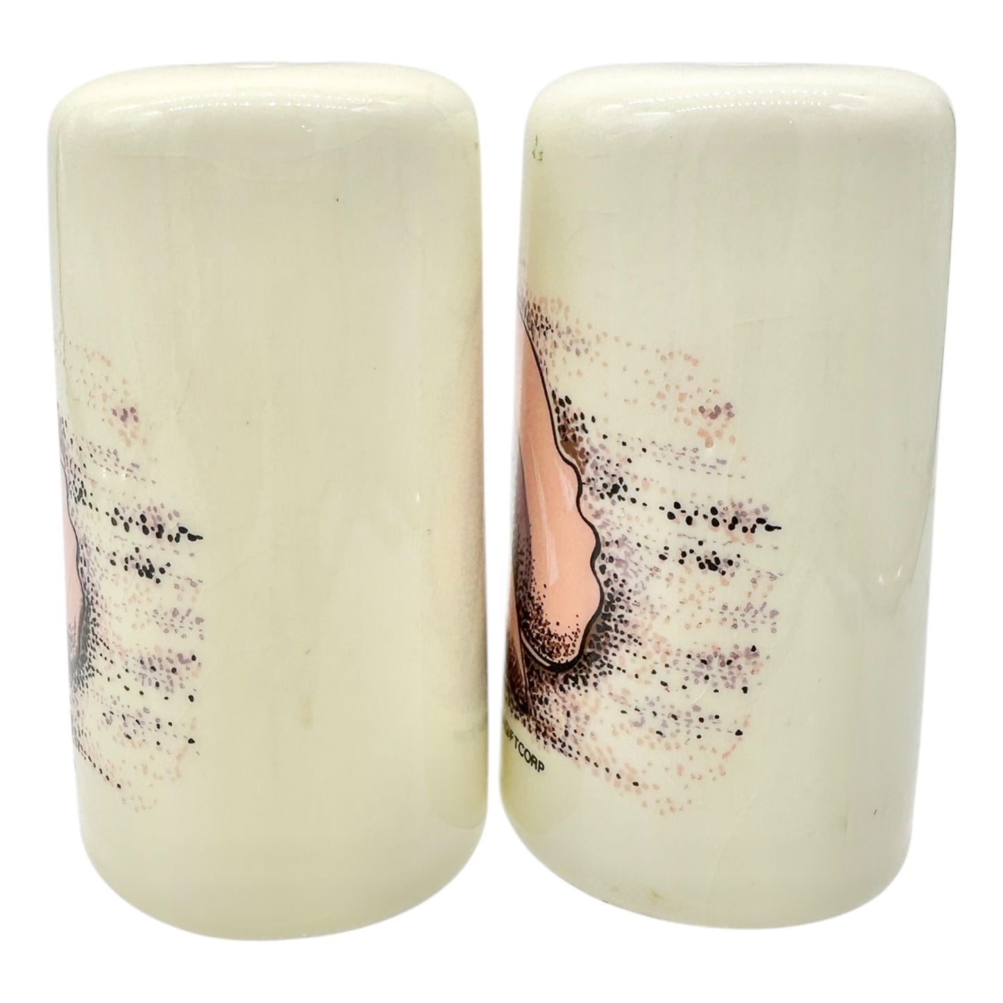 Vintage Key West Ceramic Salt and Pepper Shakers Conch Shell Design 3 inch Tall