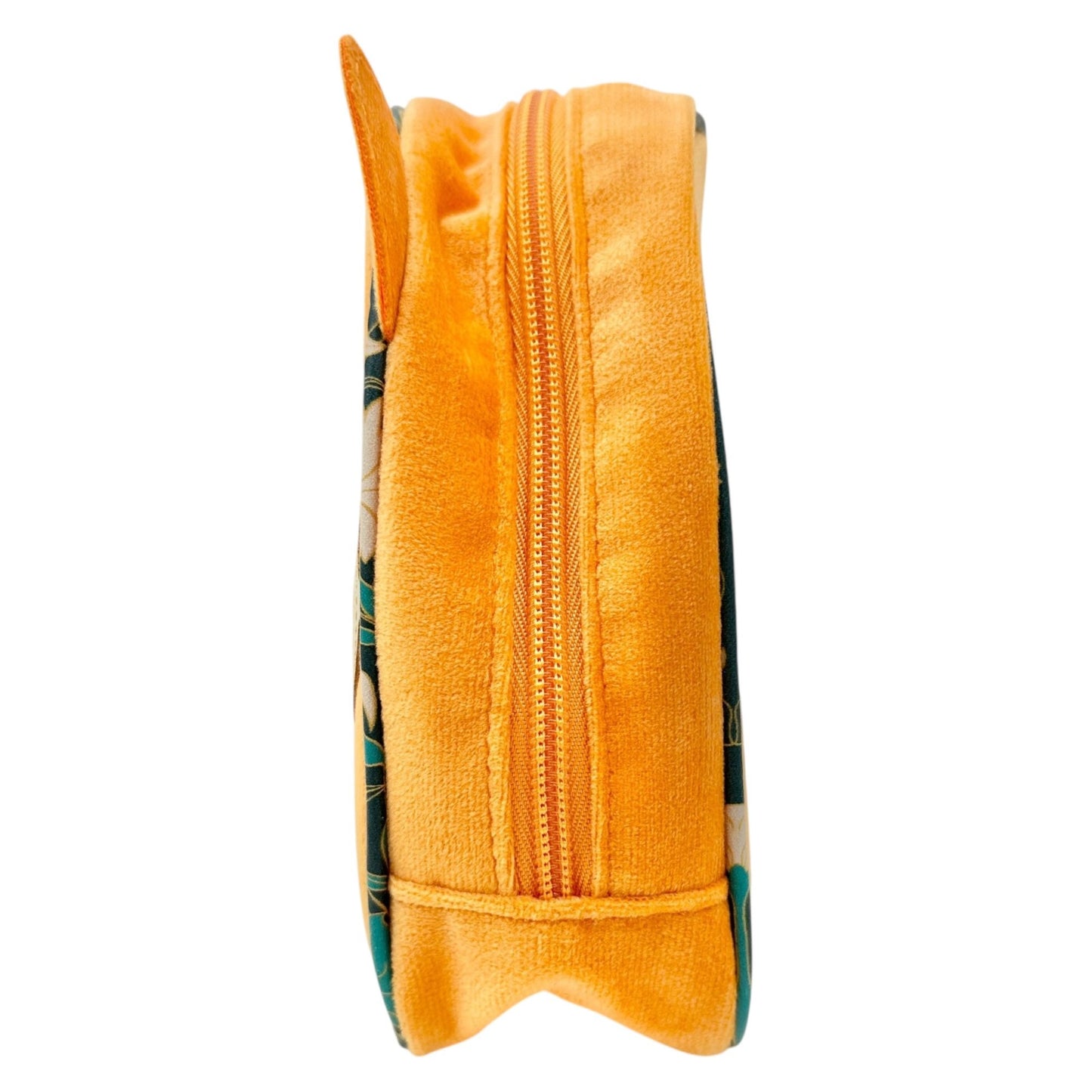 Bath & Body Works Orange Fox-Shaped Cosmetic Bag 6x6x2.5 Poly With Vinyl Trim