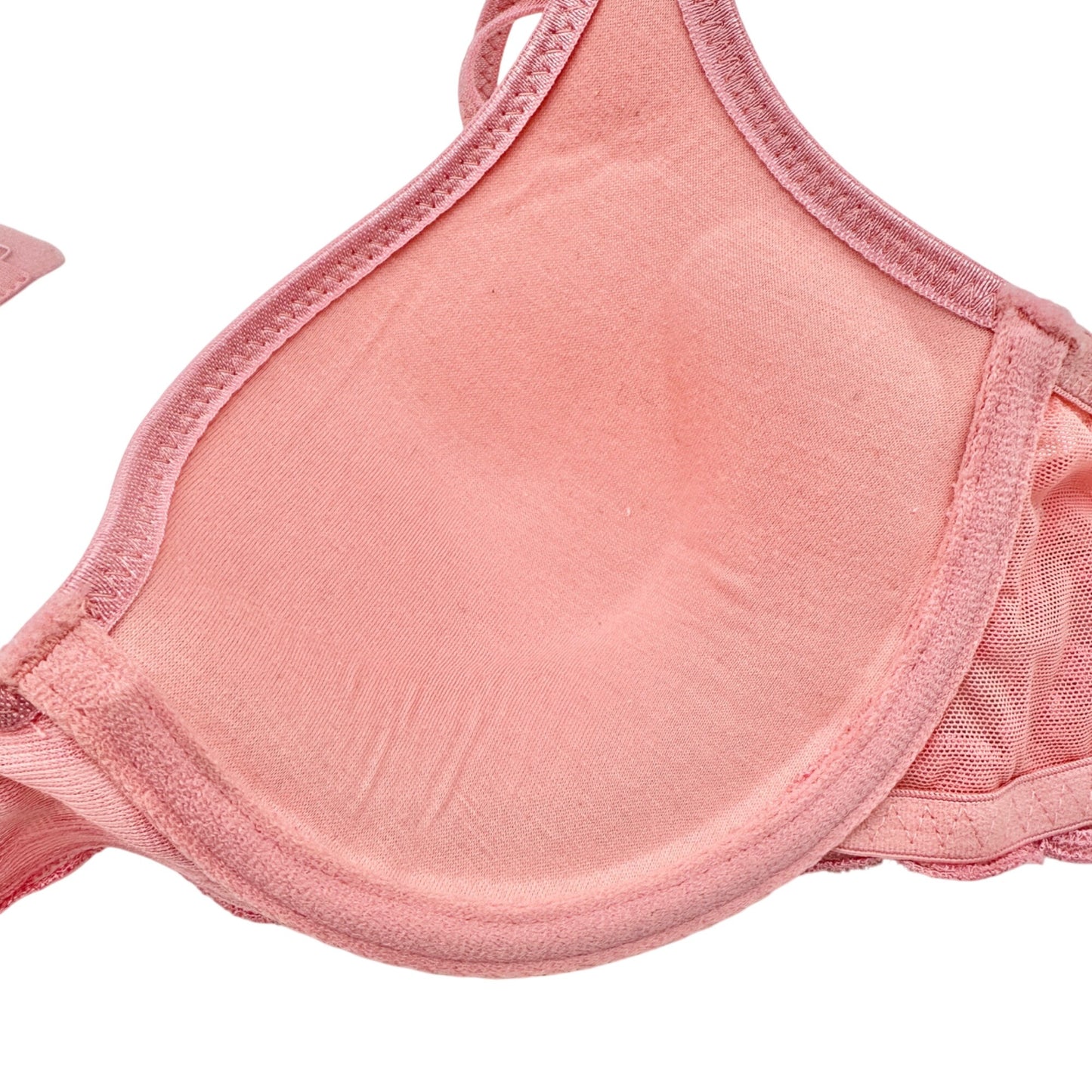 Essential Bodywear Womens Pink Lace Underwire Bra 34A Lightweight Adjustable