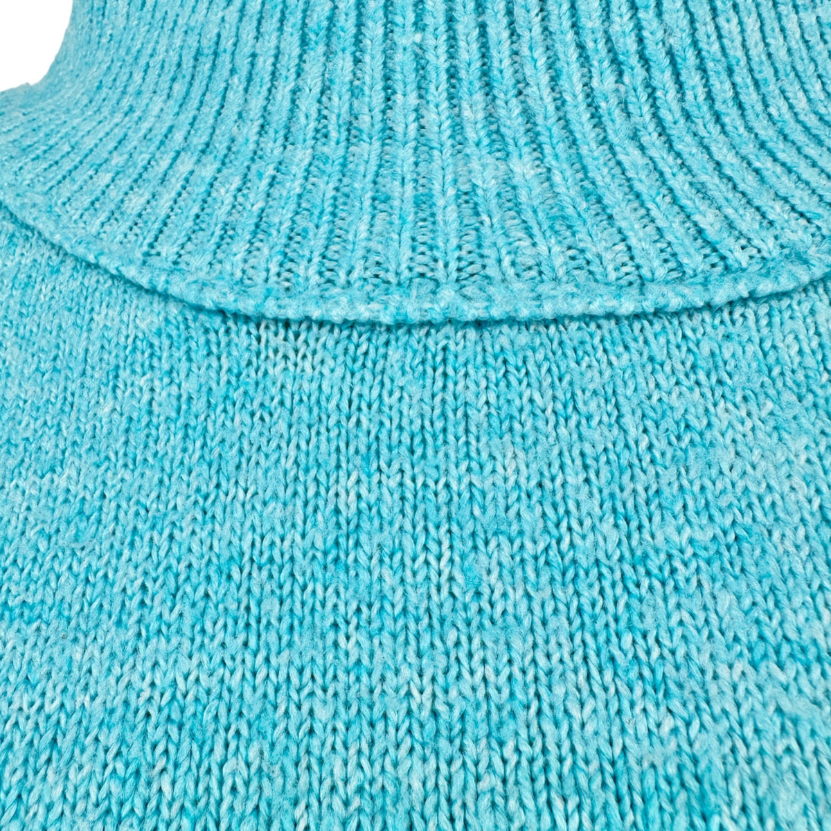 Cabana Sweater Womens 1X Sky Blue Turtleneck Sweater Acrylic Blend Crown & Ivy