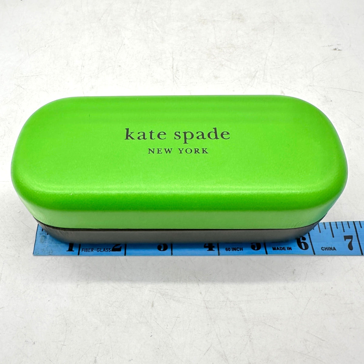 Kate Spade Eyeglass Case With Cloth Green Gray Hello Sunshine Interior Hinged