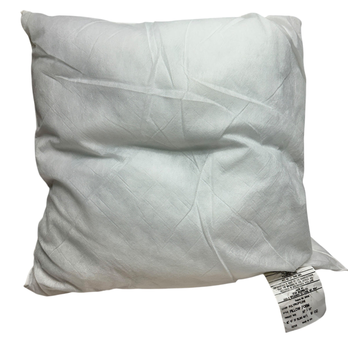 Pillow Form 22 X 22 Square Polyester Fiber Insert By Star Bedding Co.
