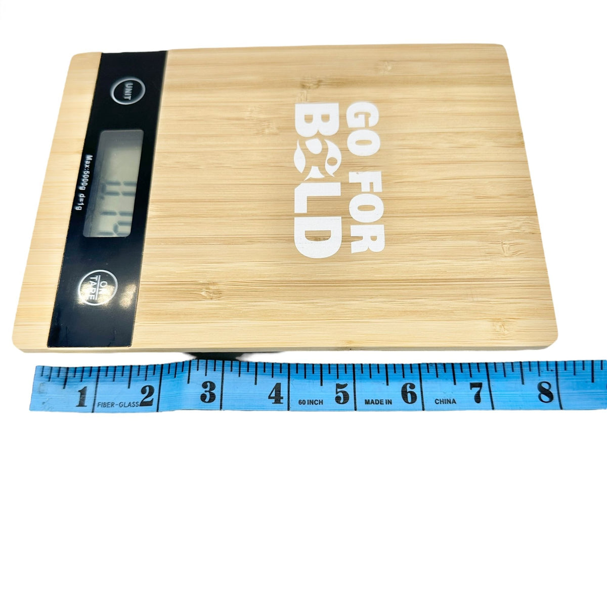 Bamboo Kitchen Scale Go For Bold Digital Display 5000g Capacity Battery Powered