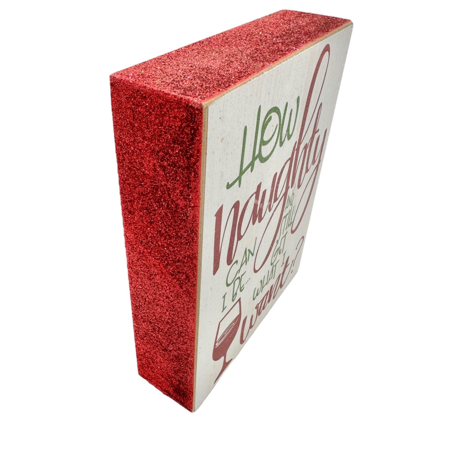Holiday Decor Wine Themed Bundle Wooden Sign and Joie Noel Wine Charms Set