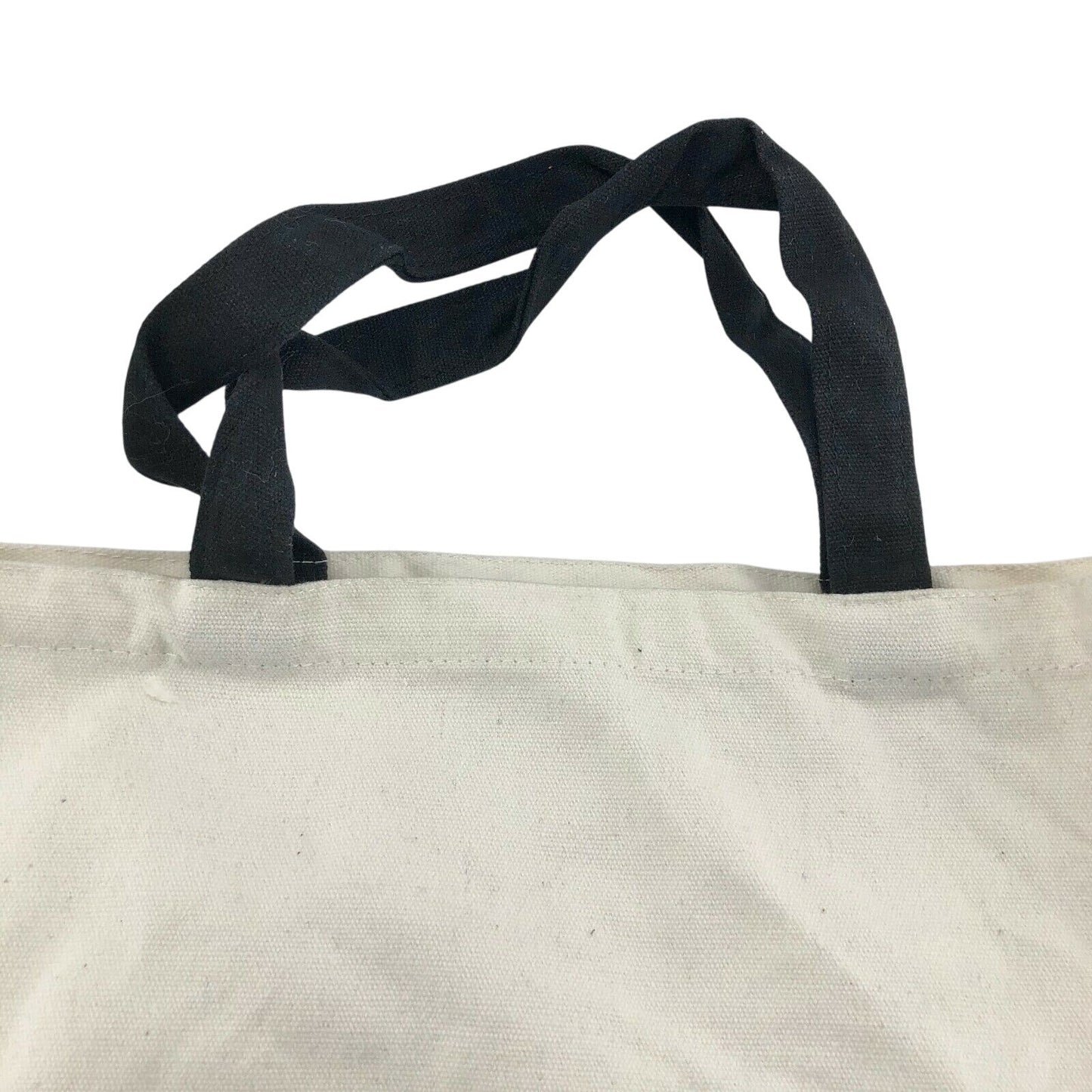 Canvas Bride Tote Bag Black Off White Wedding Bells Medium Ceremony