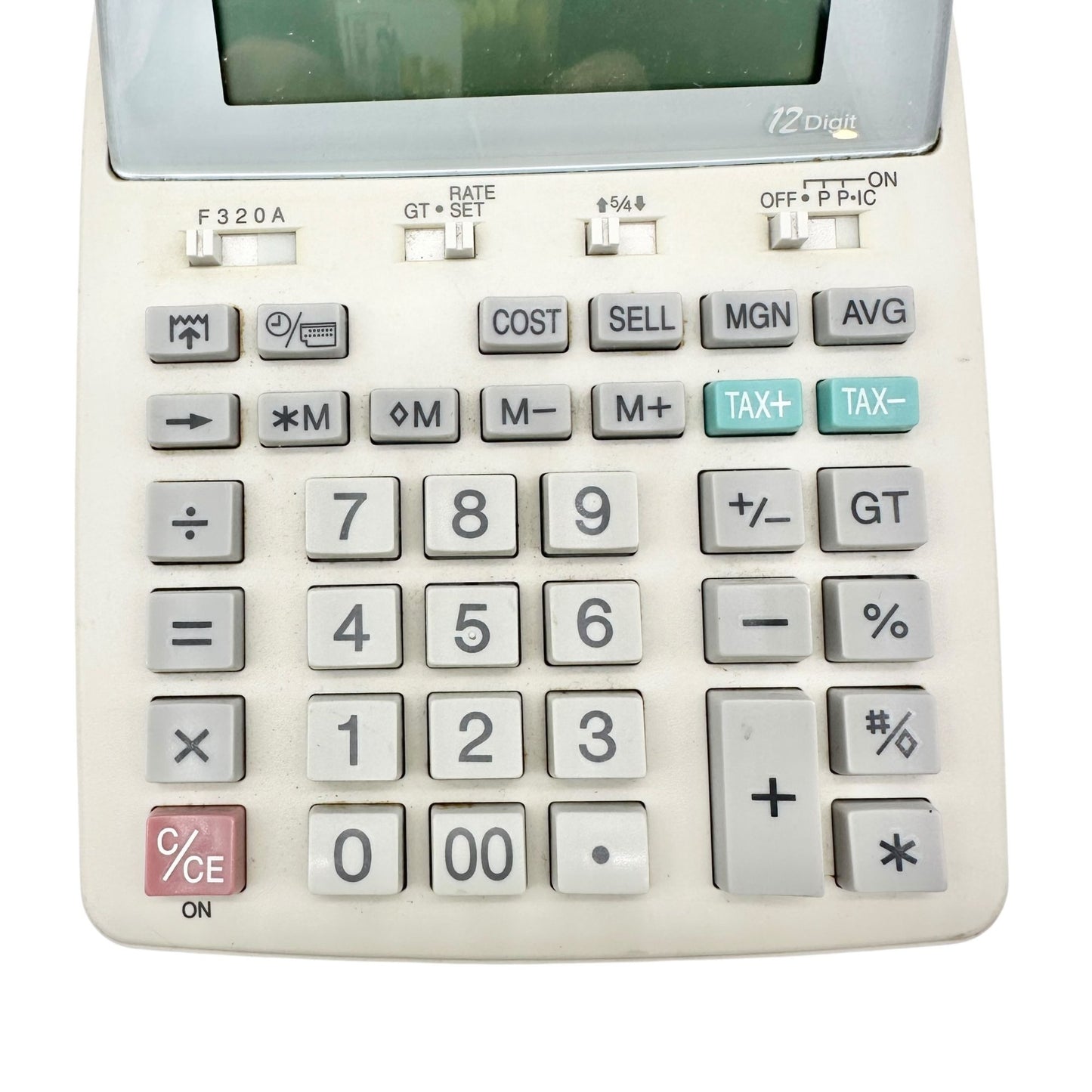 Sharp EL-1750PIII 12-Digit 2-Color Printing Calculator AC Adapter Dual Power