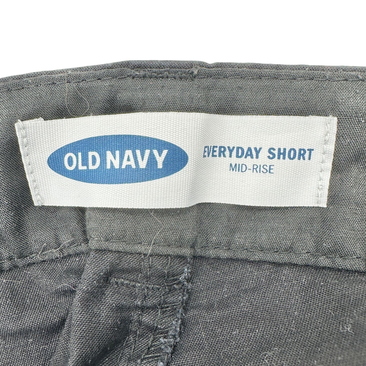 Old Navy Shorts Womens Size 12 Black Everyday Mid-Rise Cotton Blend 7 in Inseam