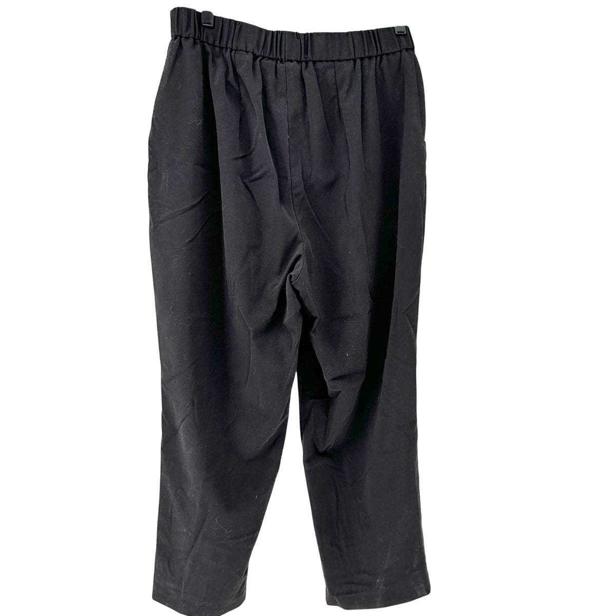 Womens Stretch Pants 16WS Black Wide Leg Polyester Rayon Blend Croft & Barrow