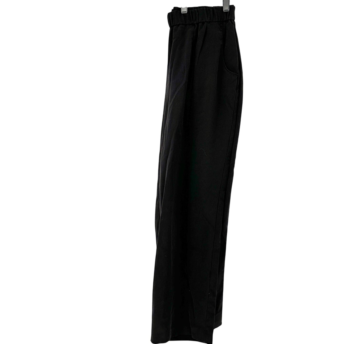 Womens Stretch Pants 16WS Black Wide Leg Polyester Rayon Blend Croft & Barrow