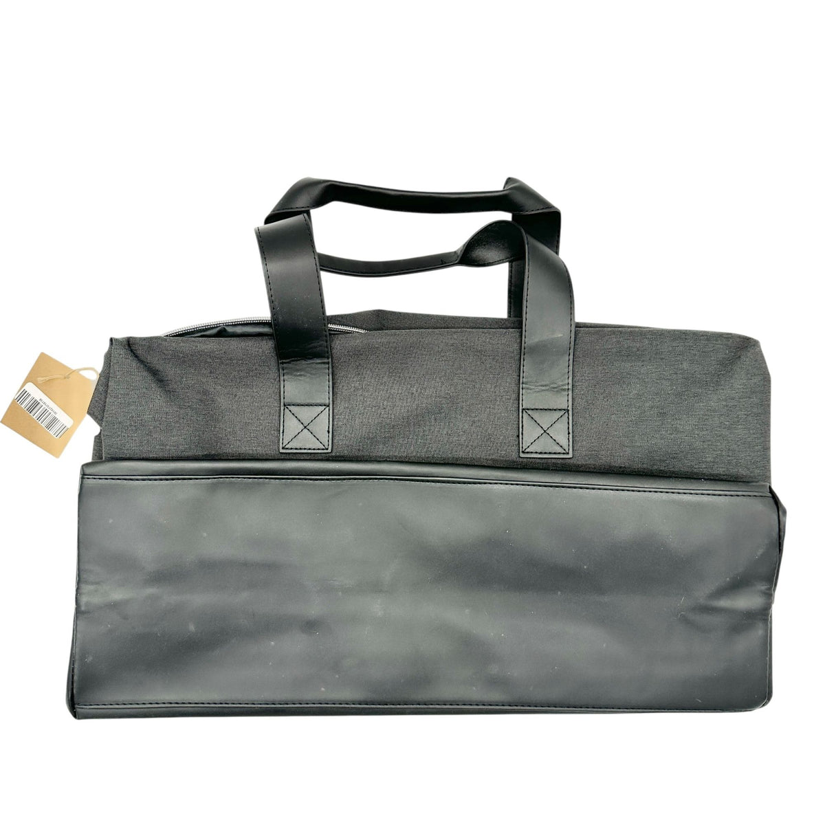 Azzaro Paeduma Duffle Bag Gray and Black Recycled Material NEW 20.5 x 11 x 6.5