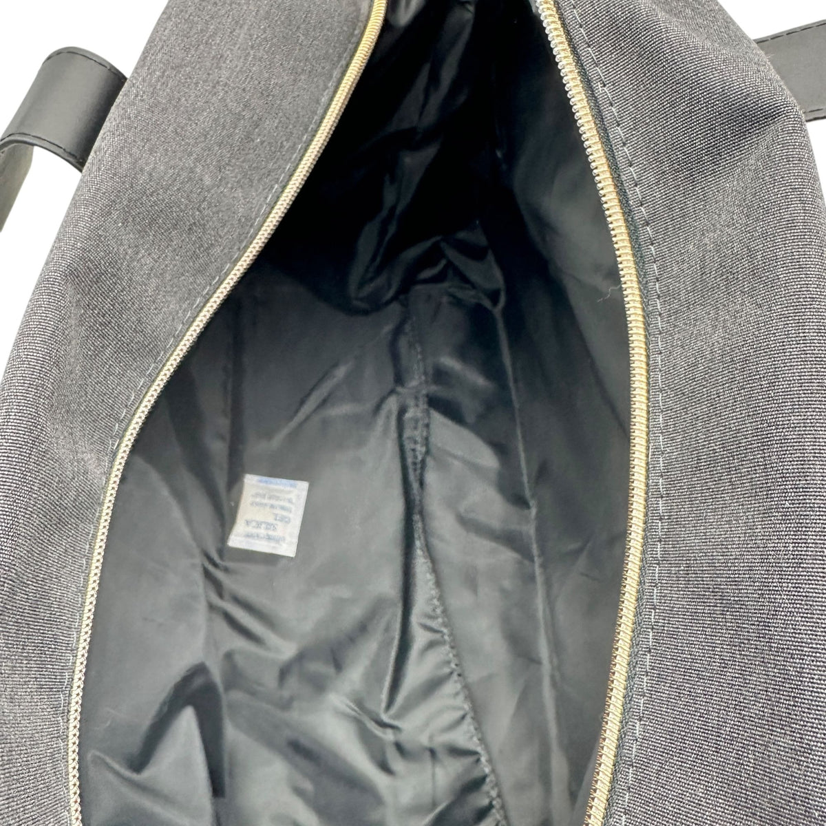 Azzaro Paeduma Duffle Bag Gray and Black Recycled Material NEW 20.5 x 11 x 6.5