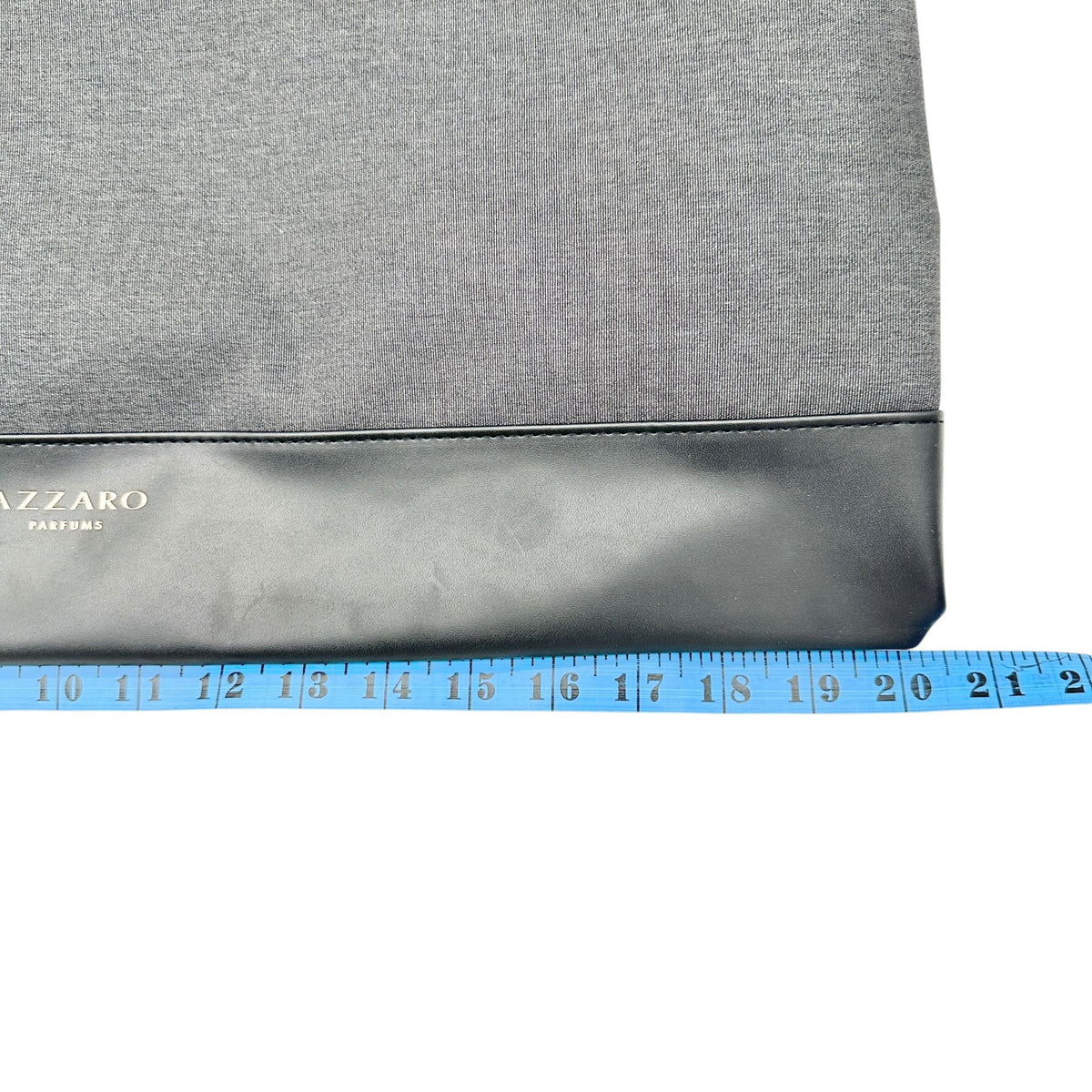 Azzaro Paeduma Duffle Bag Gray and Black Recycled Material NEW 20.5 x 11 x 6.5