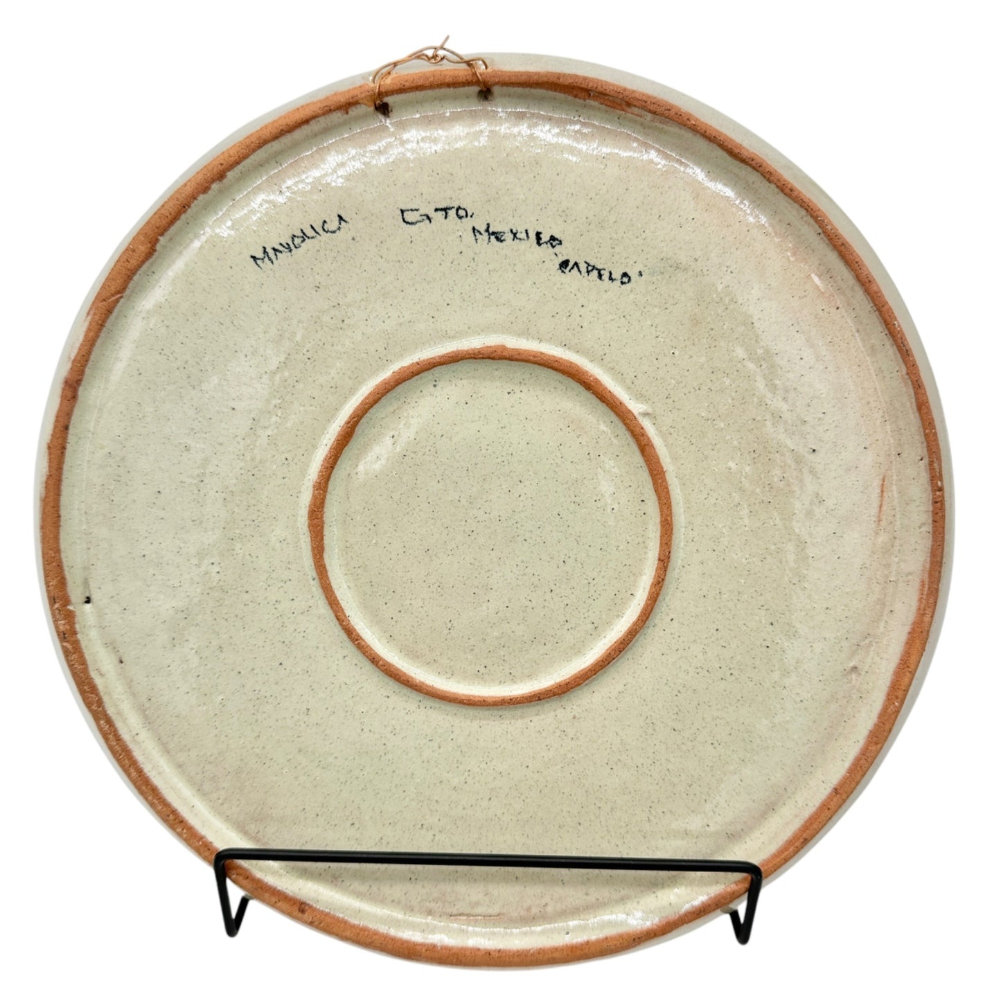 Majolica Ceramics Hanging 10.5” Plate by Capelo Studios Guanajuato Mexico