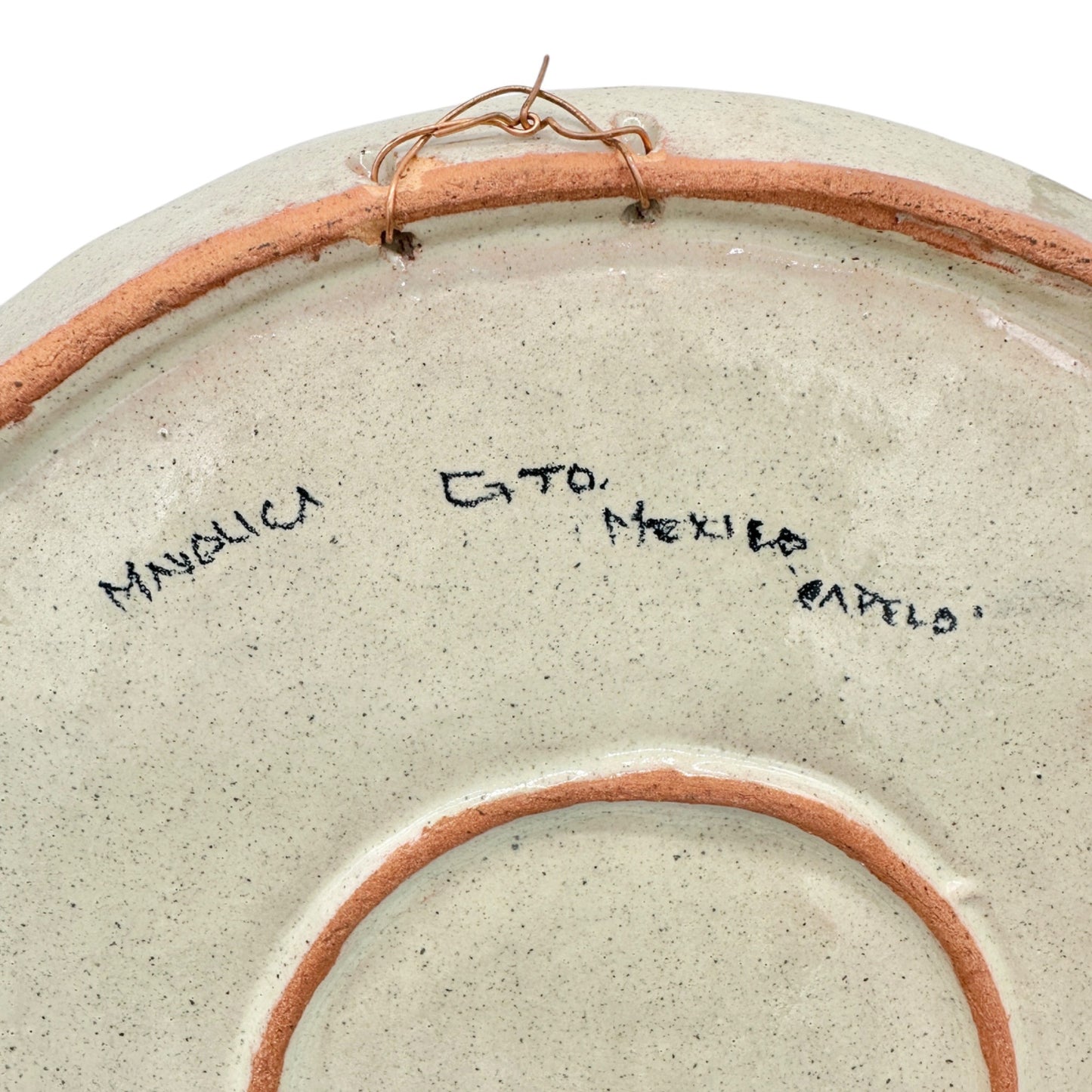 Majolica Ceramics Hanging 10.5” Plate by Capelo Studios Guanajuato Mexico