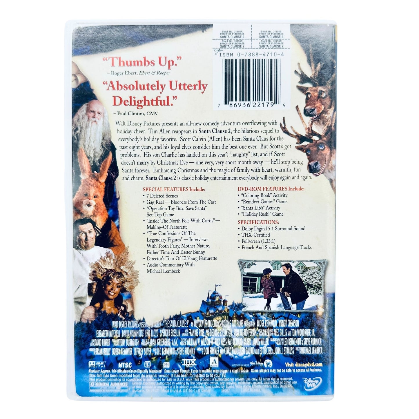 Disney Santa Clause 2 DVD Fullscreen Tim Allen Holiday Family Movie NEW SEALED