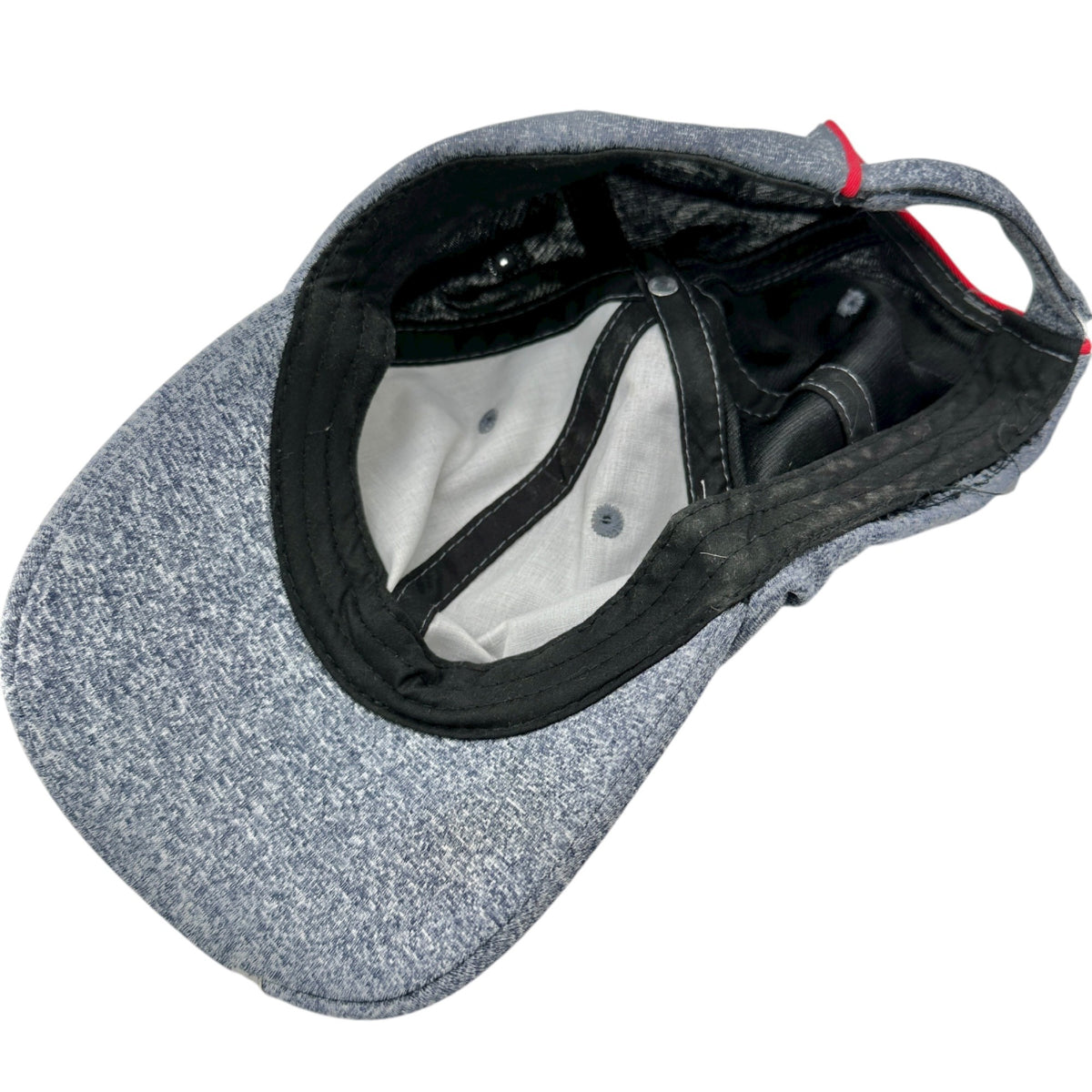 Dominos Pizza Logo Baseball Cap Hat Heathered Gray Reflective Stripe Adjustable