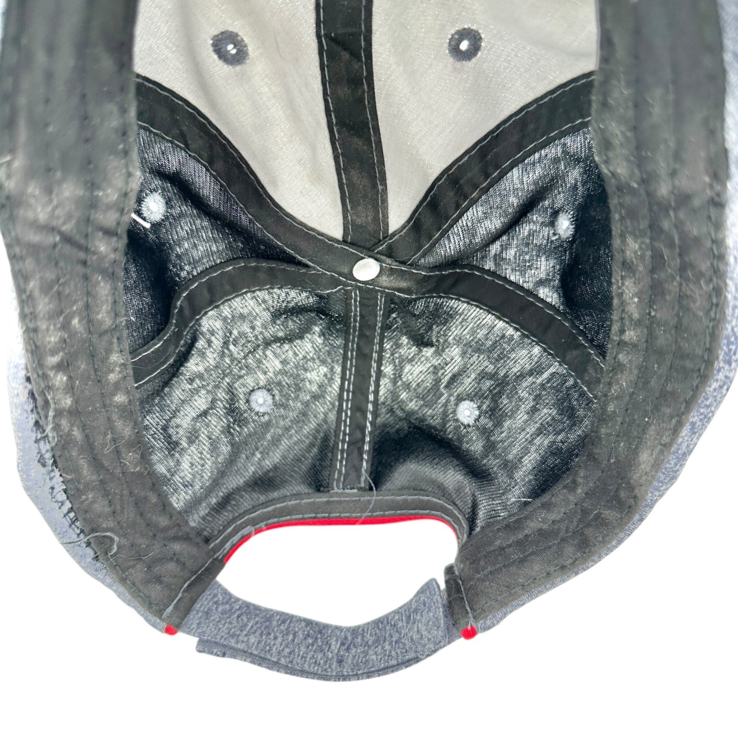 Dominos Pizza Logo Baseball Cap Hat Heathered Gray Reflective Stripe Adjustable