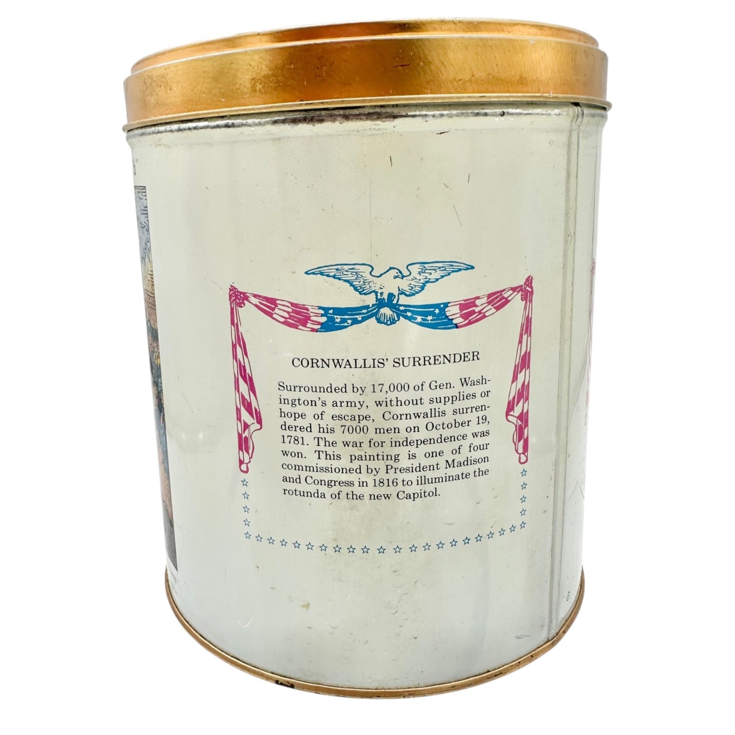 Bicentennial Celebration Tin 1776-1976 John Trumbull Painting Storage Container