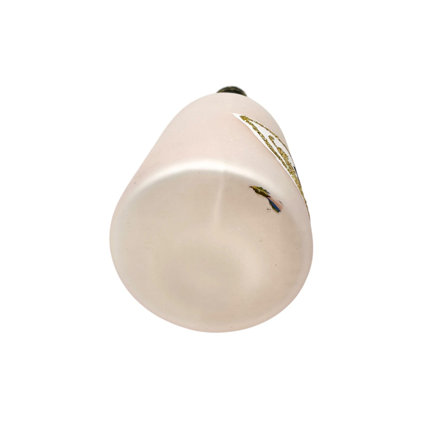 Rosé Champagne Bottle Glass Ornament With Gold Glitter Accent in Original Box