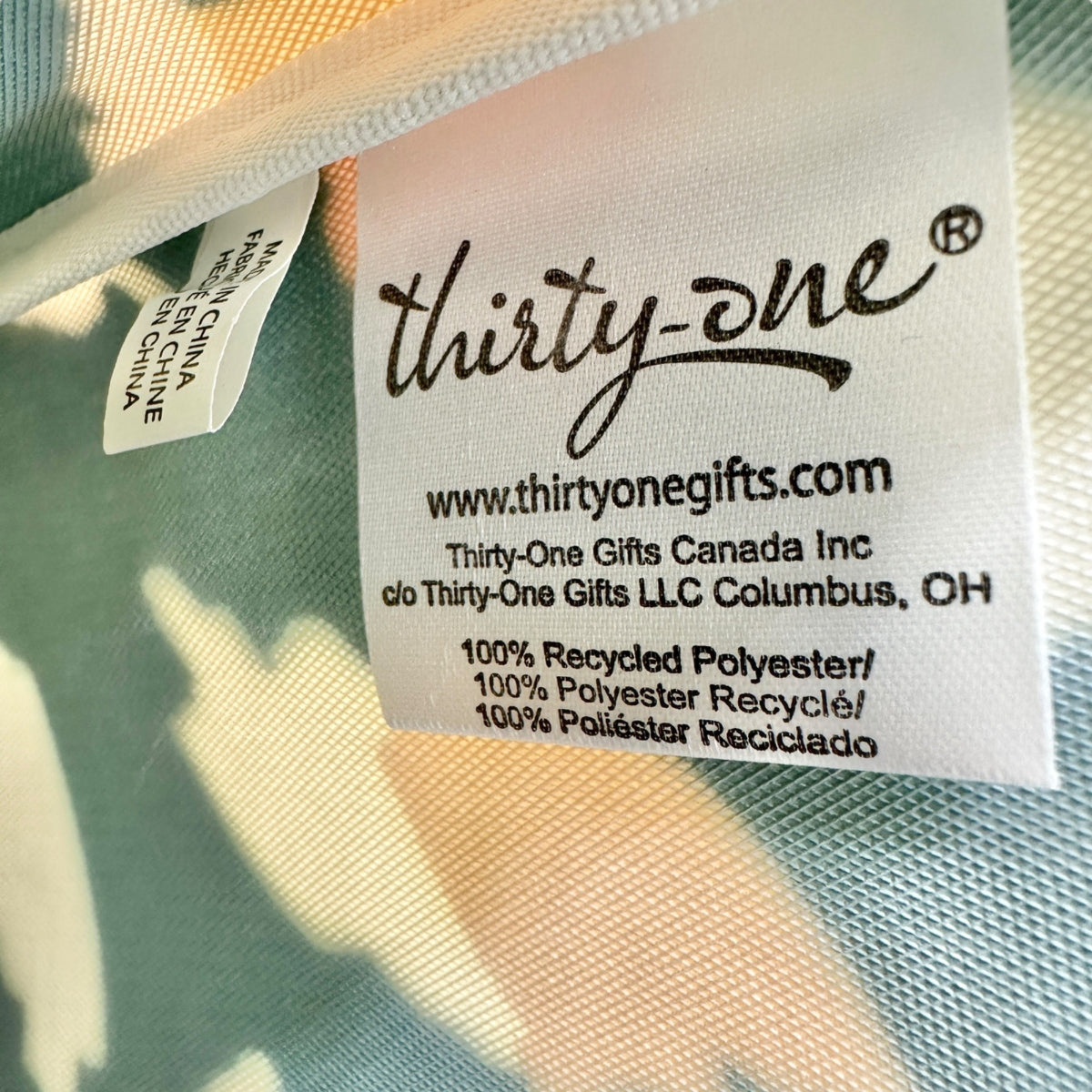 Thirty-One Zipper Pouch AM70 Shattered Abstract 12.5x8.5x2.5 New In Original Bag
