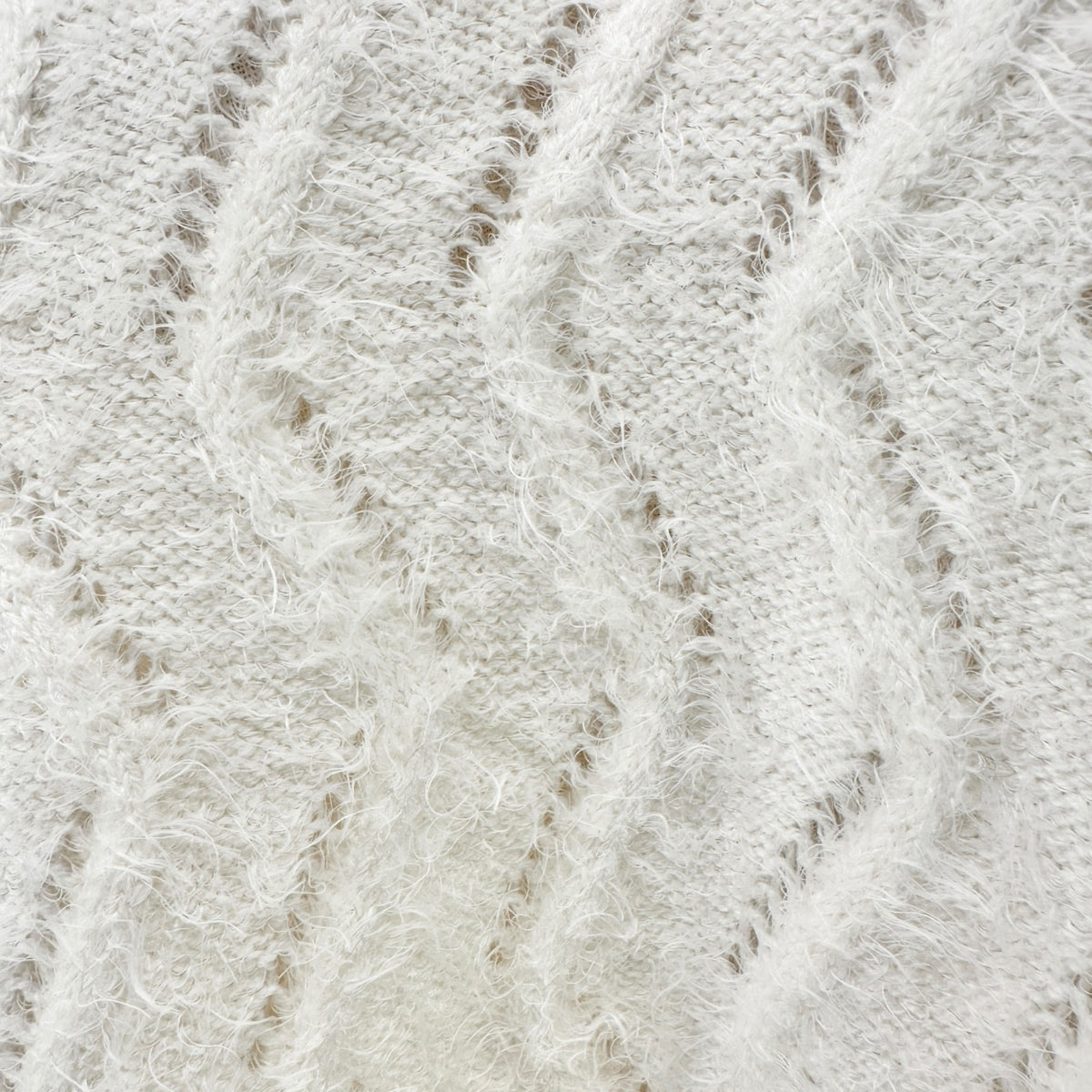 Ellos Tunic Sweater Womens 1X 22-24 Cream Chevron Knit Lightweight LS V Neck