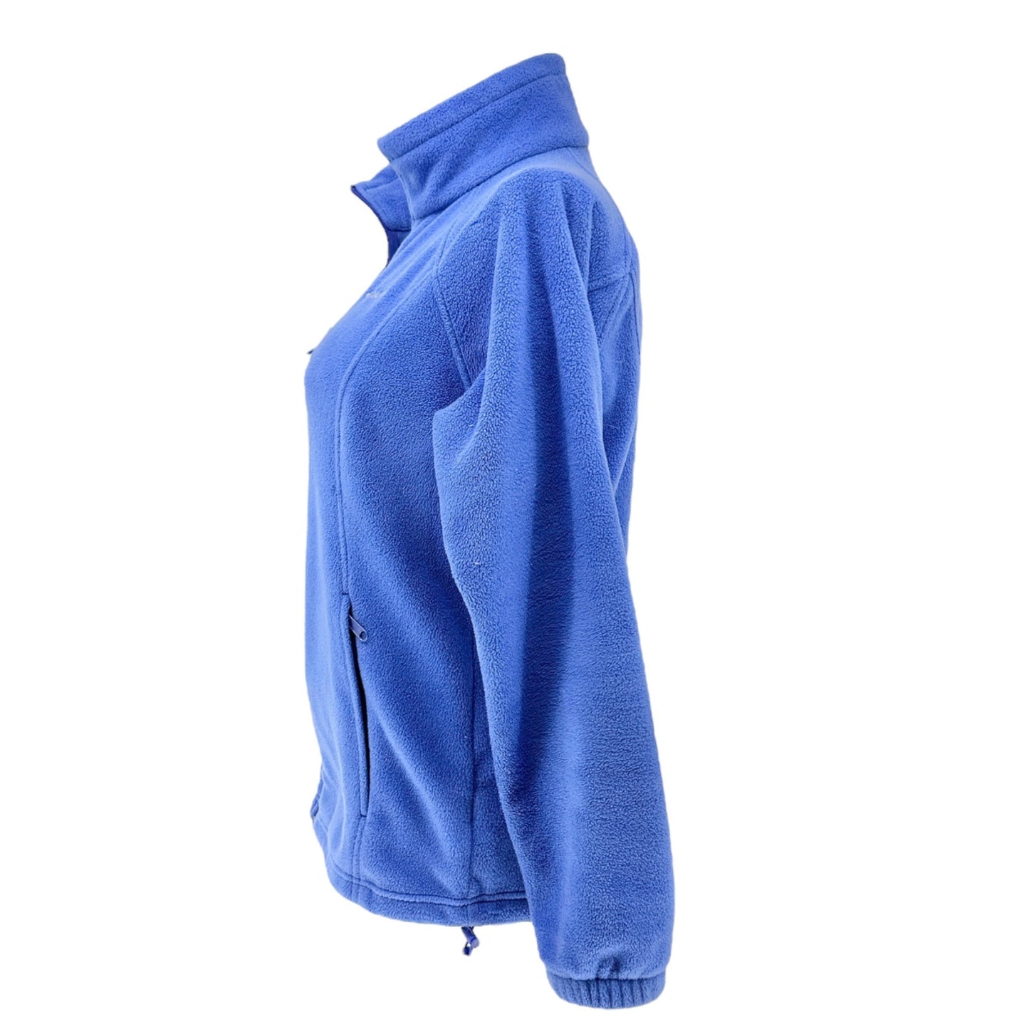 Columbia Fleece Jacket Womens L Blue Full Zip Cozy Warm Lightweight Polyester
