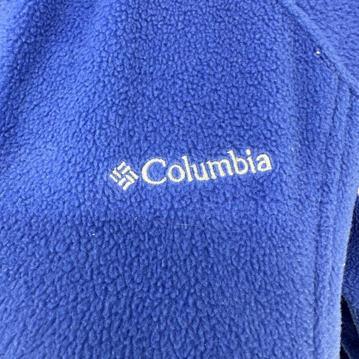 Columbia Fleece Jacket Womens L Blue Full Zip Cozy Warm Lightweight Polyester