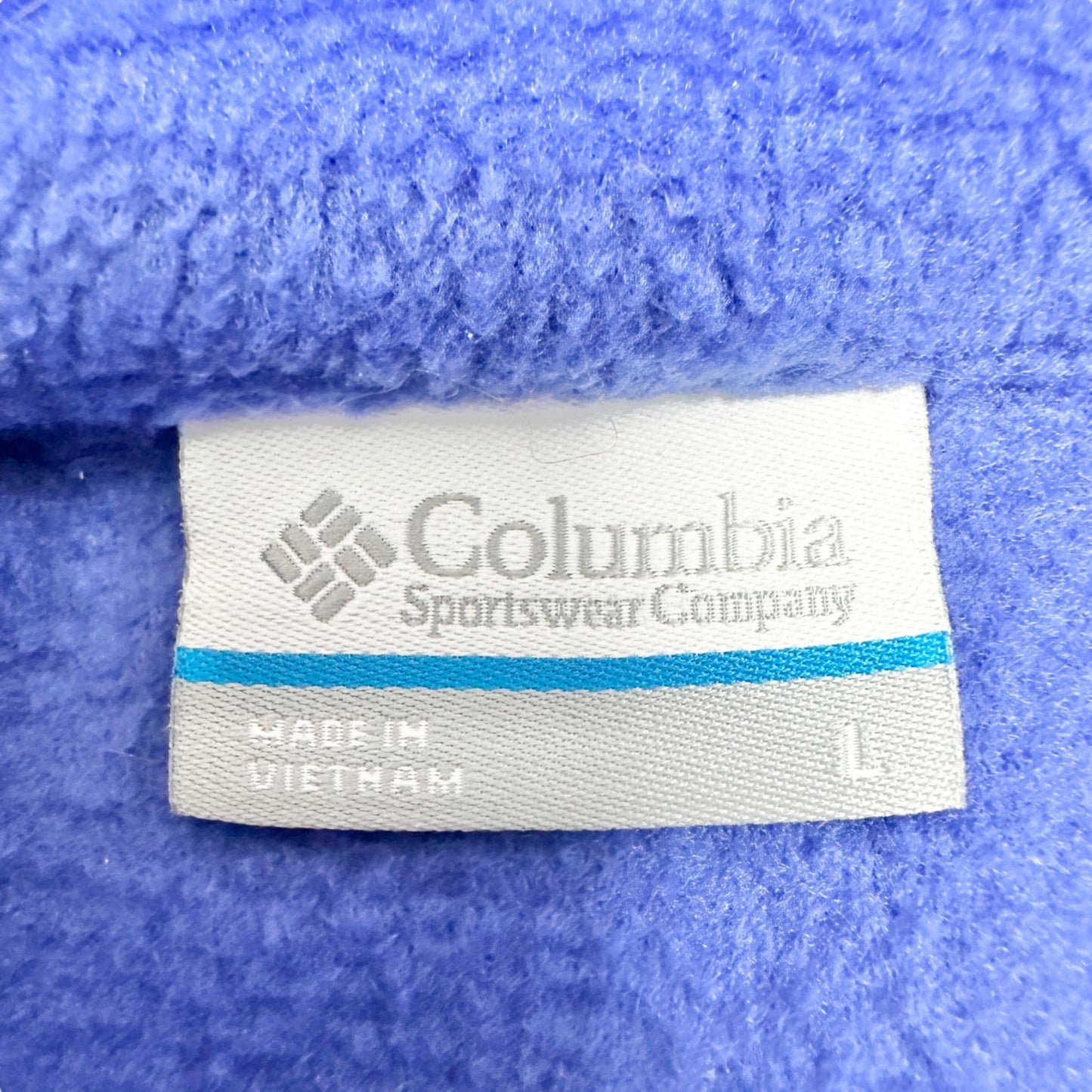 Columbia Fleece Jacket Womens L Blue Full Zip Cozy Warm Lightweight Polyester