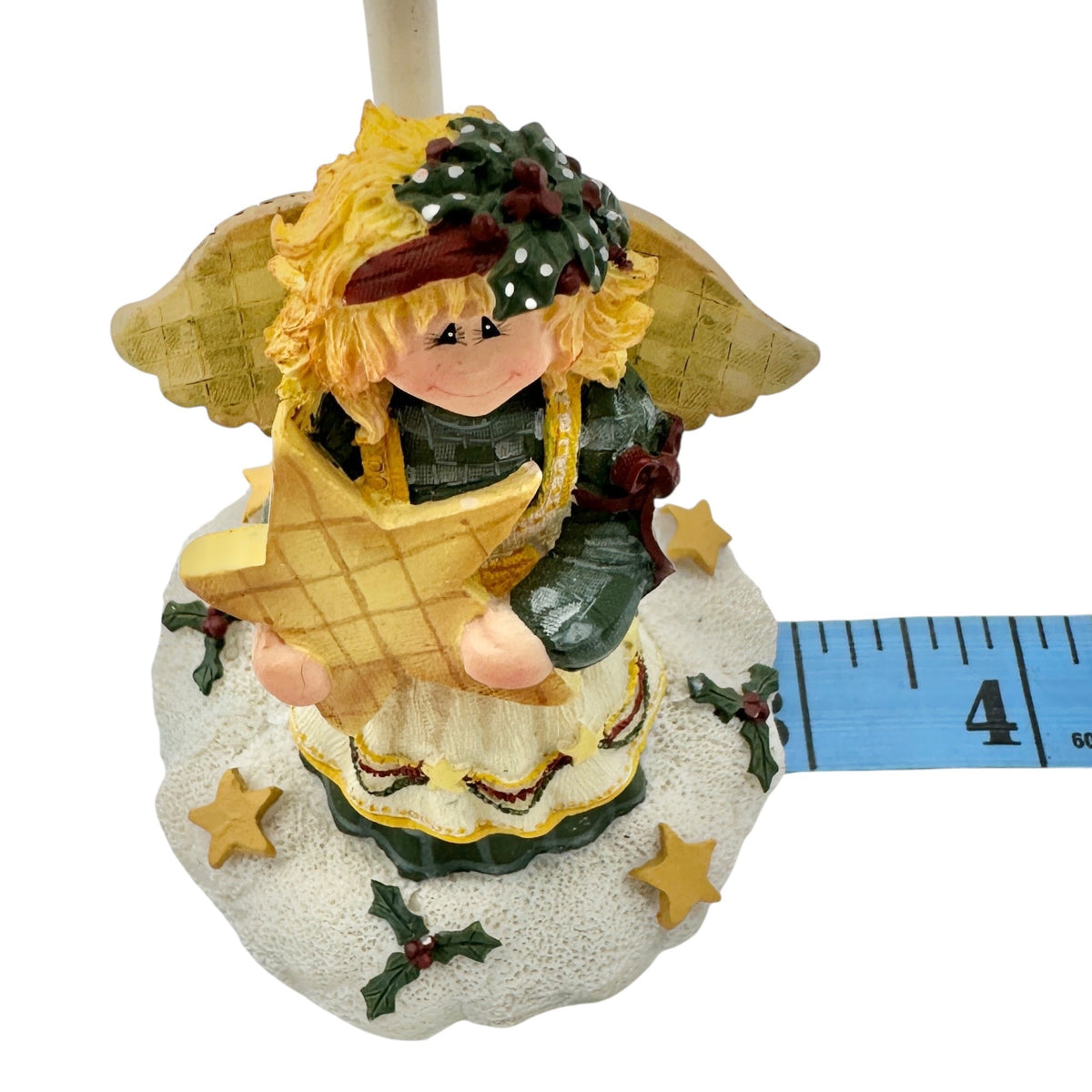 Angel Table Lamp Figurine By Crazy Mountain With Glittered Shade Festive Design