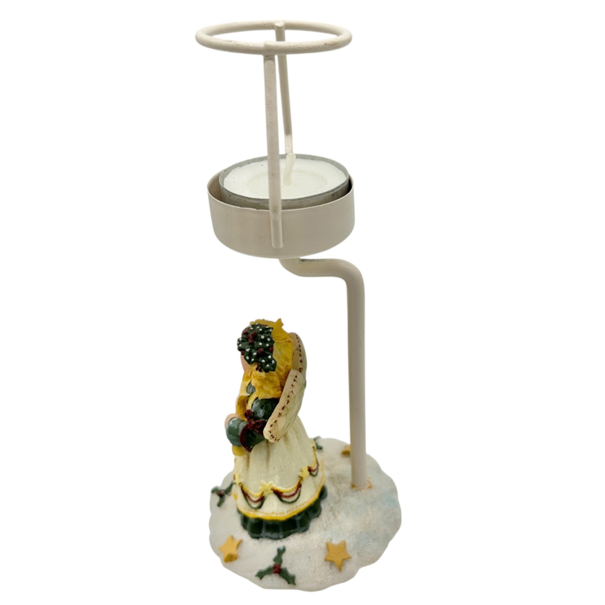 Angel Table Lamp Figurine By Crazy Mountain With Glittered Shade Festive Design