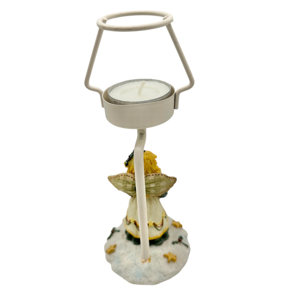 Angel Table Lamp Figurine By Crazy Mountain With Glittered Shade Festive Design